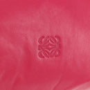 LOEWE Anagram Shoulder Bag Leather Pink Silver Auth 146577V-18