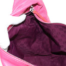 LOEWE Anagram Shoulder Bag Leather Pink Silver Auth 146577V-22