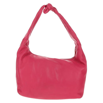 LOEWE Anagram Shoulder Bag Leather Pink Silver Auth 146577V - 0