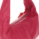 LOEWE Anagram Shoulder Bag Leather Pink Silver Auth 146577V-6