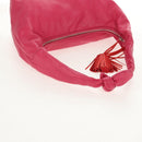 LOEWE Anagram Shoulder Bag Leather Pink Silver Auth 146577V-7