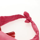 LOEWE Anagram Shoulder Bag Leather Pink Silver Auth 146577V-14