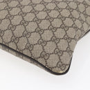 GUCCI GG Supreme Shoulder Bag PVC Beige Gold 201446 Auth 146578-15