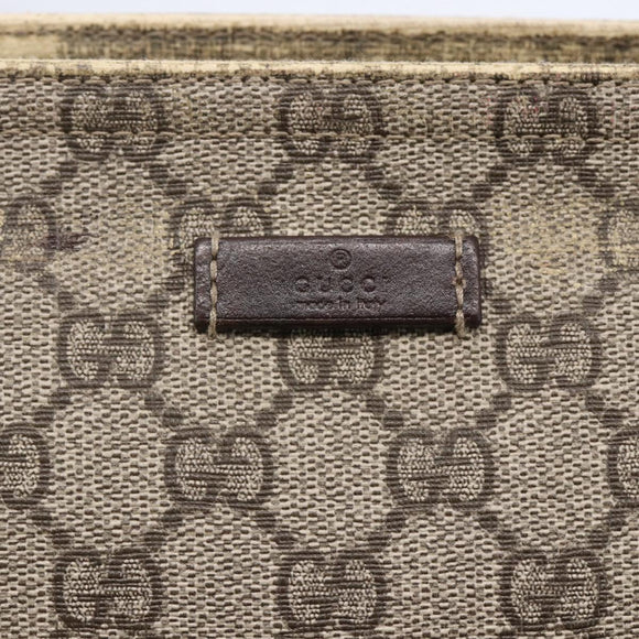 GUCCI GG Supreme Shoulder Bag PVC Beige Gold 201446 Auth 146578