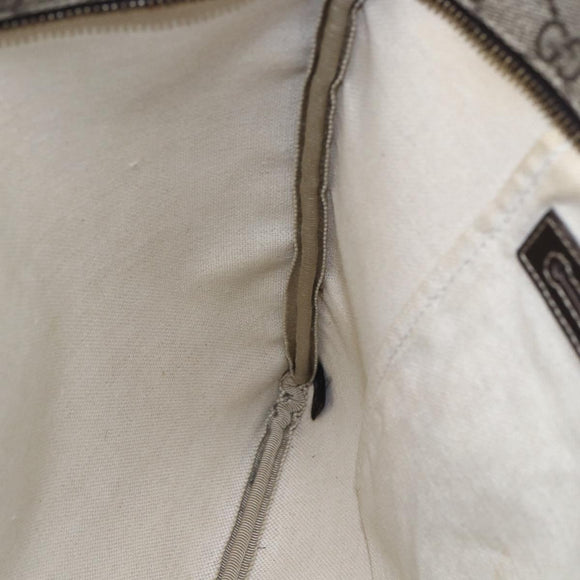 GUCCI GG Supreme Shoulder Bag PVC Beige Gold 201446 Auth 146578