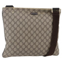 GUCCI GG Supreme Shoulder Bag PVC Beige Gold 201446 Auth 146578-1