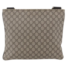 GUCCI GG Supreme Shoulder Bag PVC Beige Gold 201446 Auth 146578 - 0