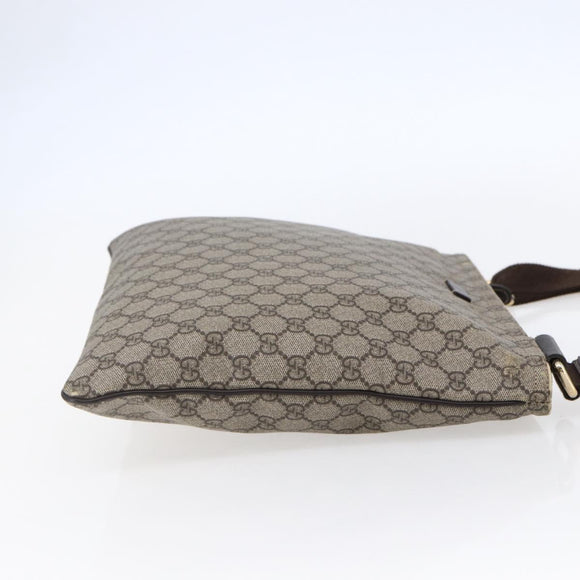 GUCCI GG Supreme Shoulder Bag PVC Beige Gold 201446 Auth 146578