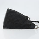 GUCCI Bamboo GG Canvas Shoulder Bag Nylon Black Silver 000 0531 Auth 146579-3