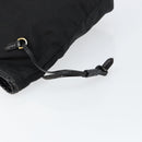 PRADA Tote Bag Nylon Black Gold Auth 146580-18