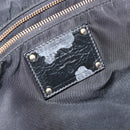 PRADA Tote Bag Nylon Black Gold Auth 146580-10