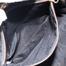 PRADA Tote Bag Nylon Black Gold Auth 146580-22