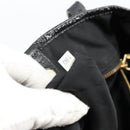 PRADA Tote Bag Nylon Black Gold Auth 146580-12