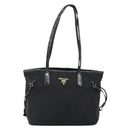PRADA Tote Bag Nylon Black Gold Auth 146580-13