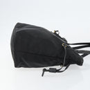 PRADA Tote Bag Nylon Black Gold Auth 146580-3