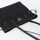 PRADA Tote Bag Nylon Black Gold Auth 146580-6