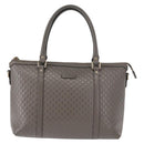 GUCCI Micro GG Guccissima Bag Leather Outlet Light gray 449656 Auth 146581-13