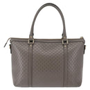 GUCCI Micro GG Guccissima Bag Leather Outlet Light gray 449656 Auth 146581-2