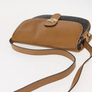 Christian Dior Honeycomb Canvas Shoulder Bag PVC Black Brown gold Auth 146582-6