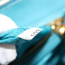 PRADA Galleria Hand Bag Safiano Leather 2way Turquoise Blue Gold Auth 146590-12