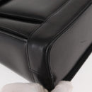 GIVENCHY Hand Bag Leather Black Gold Auth 146592-9