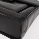 GIVENCHY Hand Bag Leather Black Gold Auth 146592-14