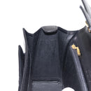 GIVENCHY Hand Bag Leather Black Gold Auth 146592-20