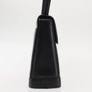 GIVENCHY Hand Bag Leather Black Gold Auth 146592-4