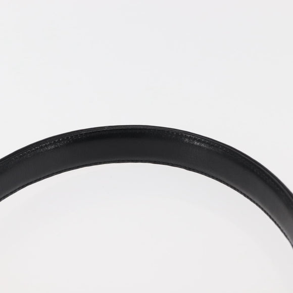 GIVENCHY Hand Bag Leather Black Gold Auth 146592