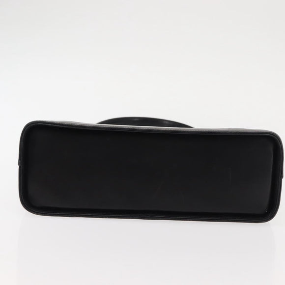 GIVENCHY Hand Bag Leather Black Gold Auth 146592