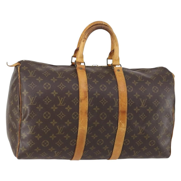 LOUIS VUITTON Monogram Keepall 45 Boston Bag M41428 LV Auth 146595
