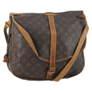 LOUIS VUITTON Monogram Saumur 35 Shoulder Bag M42254 LV Auth 146596-1