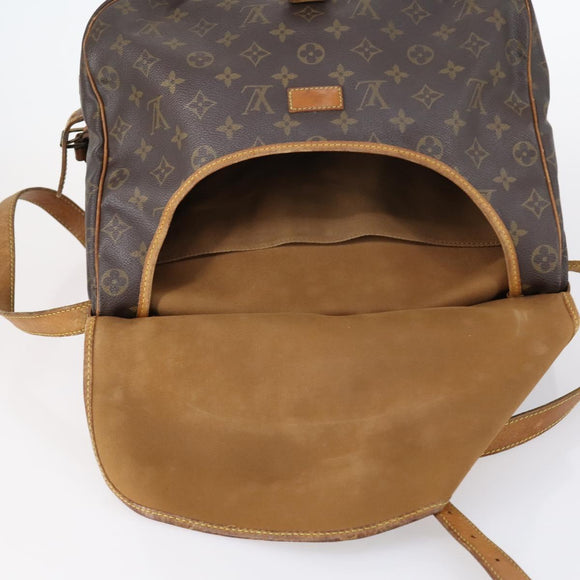 LOUIS VUITTON Monogram Saumur 35 Shoulder Bag M42254 LV Auth 146596