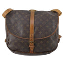 LOUIS VUITTON Monogram Saumur 35 Shoulder Bag M42254 LV Auth 146596-2