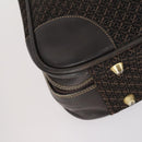 LOEWE Trunk Canvas Leather Dark Brown Gold Auth 146599-15