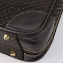 LOEWE Trunk Canvas Leather Dark Brown Gold Auth 146599-16