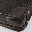 LOEWE Trunk Canvas Leather Dark Brown Gold Auth 146599-17