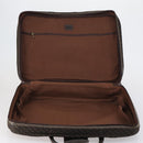 LOEWE Trunk Canvas Leather Dark Brown Gold Auth 146599-11