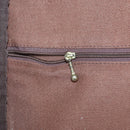 LOEWE Trunk Canvas Leather Dark Brown Gold Auth 146599-21