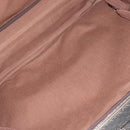 LOEWE Trunk Canvas Leather Dark Brown Gold Auth 146599-23