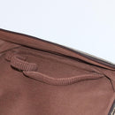 LOEWE Trunk Canvas Leather Dark Brown Gold Auth 146599-24