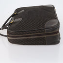 LOEWE Trunk Canvas Leather Dark Brown Gold Auth 146599-4
