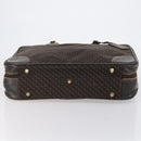 LOEWE Trunk Canvas Leather Dark Brown Gold Auth 146599-5