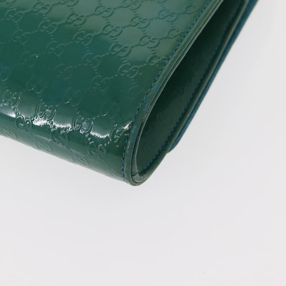 GUCCI Micro GG Canvas Clutch Bag Enamel Blue 339249 Auth 146600