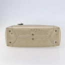 Christian Dior Maris Pearl Tote Bag Patent leather Beige Auth 146601-7