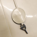 Christian Dior Maris Pearl Tote Bag Patent leather Beige Auth 146601-20