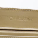 Christian Dior Maris Pearl Tote Bag Patent leather Beige Auth 146601-21