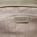 Christian Dior Maris Pearl Tote Bag Patent leather Beige Auth 146601-23
