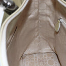 Christian Dior Maris Pearl Tote Bag Patent leather Beige Auth 146601-25