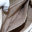 Christian Dior Maris Pearl Tote Bag Patent leather Beige Auth 146601-26